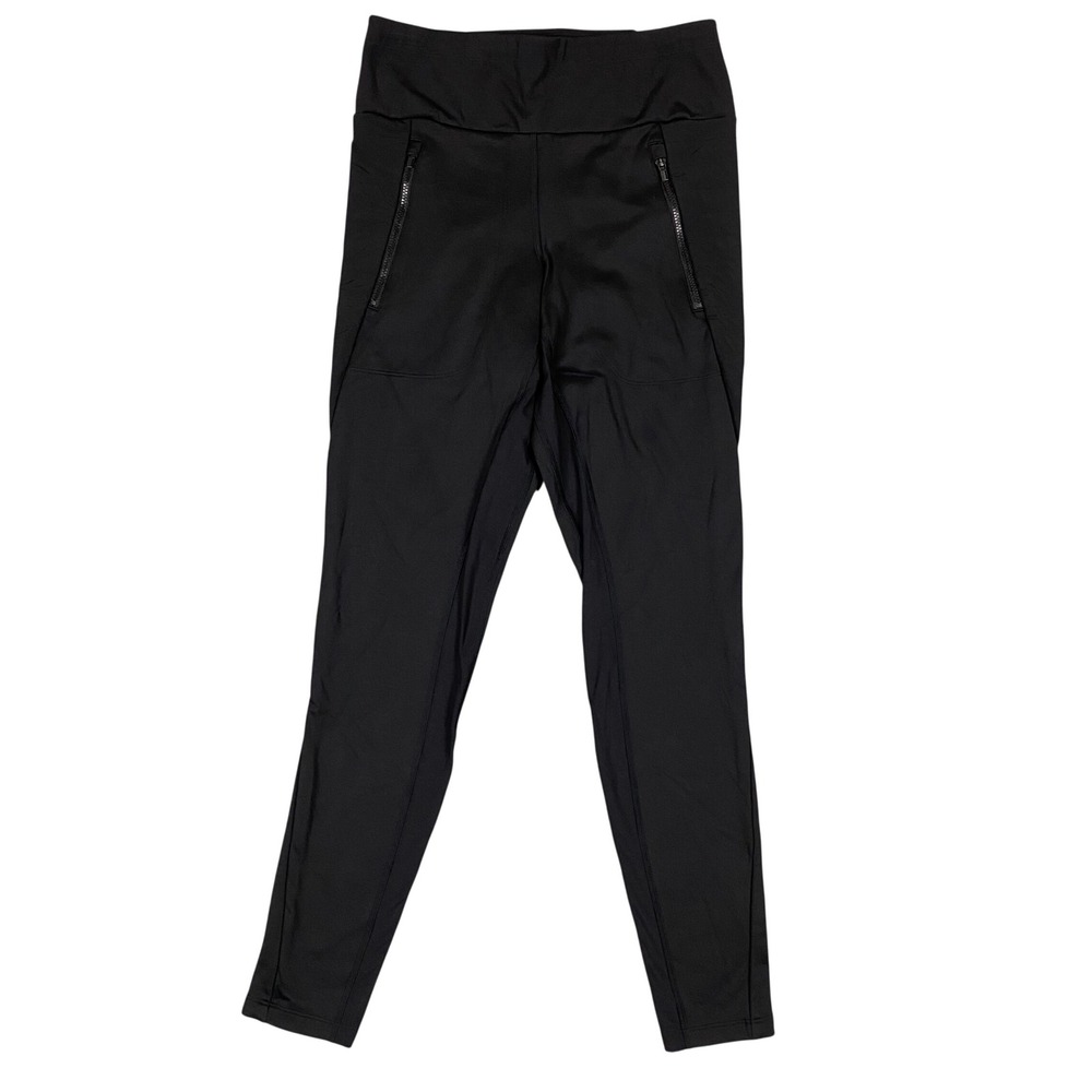 Athleta Peak Hybrid Fleece Tight High Rise Zip Pocket Leggings Womens XS Black